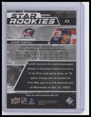 2023-24 Upper Deck NHL Star Rookies Box Set #2 Adam Fantilli
