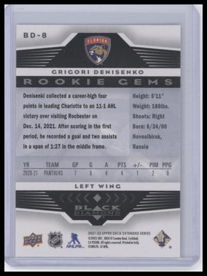 2021-22 Upper Deck #BD-8 Grigori Denisenko 2005-06 Black Diamond Retro