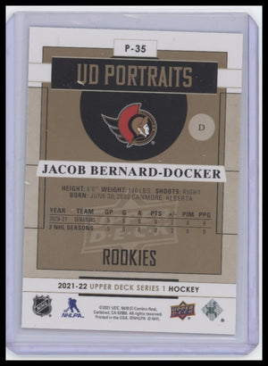 2021-22 Upper Deck #P-35 Jacob Bernard-Docker UD Portraits