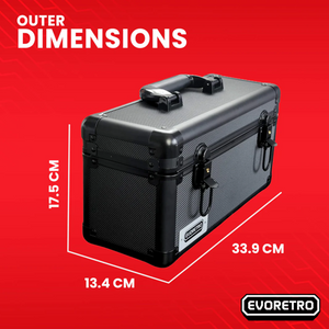 ER 15-Slab Case Individual Slot With Handle Black