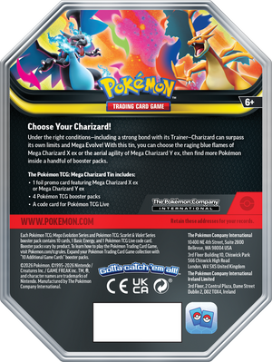 Pokemon Mega Charizard Tin (Y) Limit 1