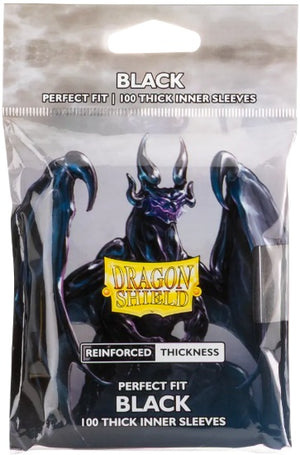Dragon Shield Thick Perfect Fit Inner Black Sleeves 100ct