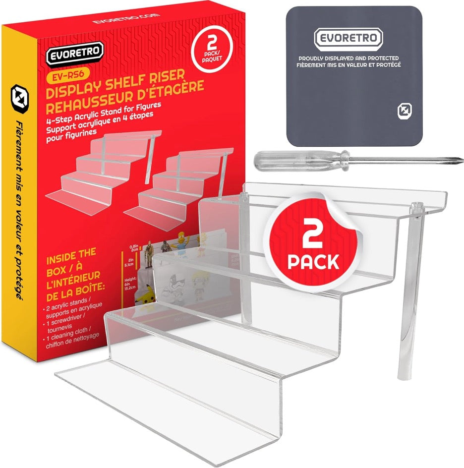 ER Acrylic Display Stand 4-Step 2Pk