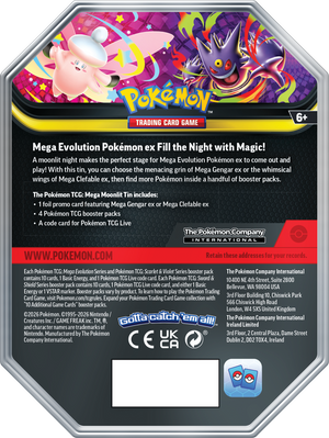 Pokemon 2026 Mega Moonlit Tin - Case