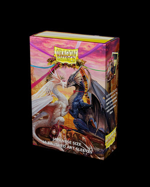 Dragon Shield: Japanese Size 60ct Brushed Art Sleeves - Valentine Dragons 2023