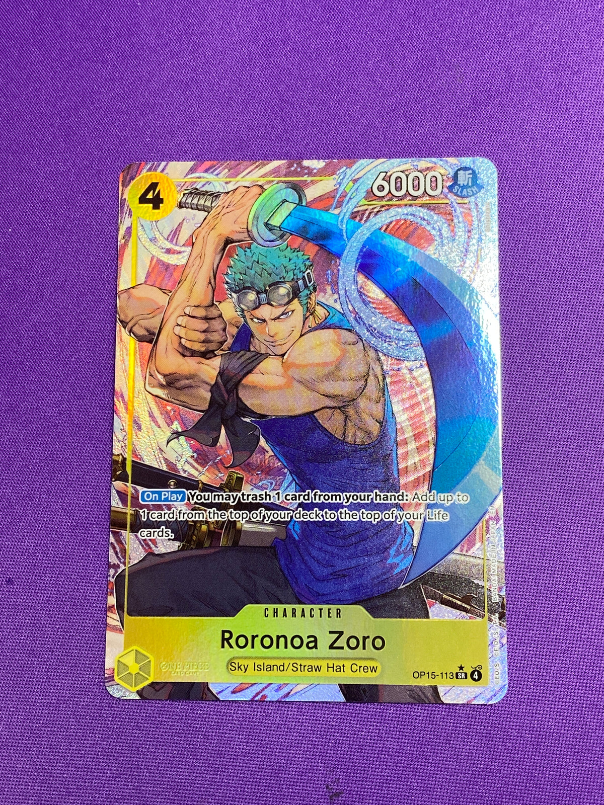 Roronoa Zoro (OP15-113) (Alternate Art) - Adventure on Kami's Island Foil (Cabinet-NM)
