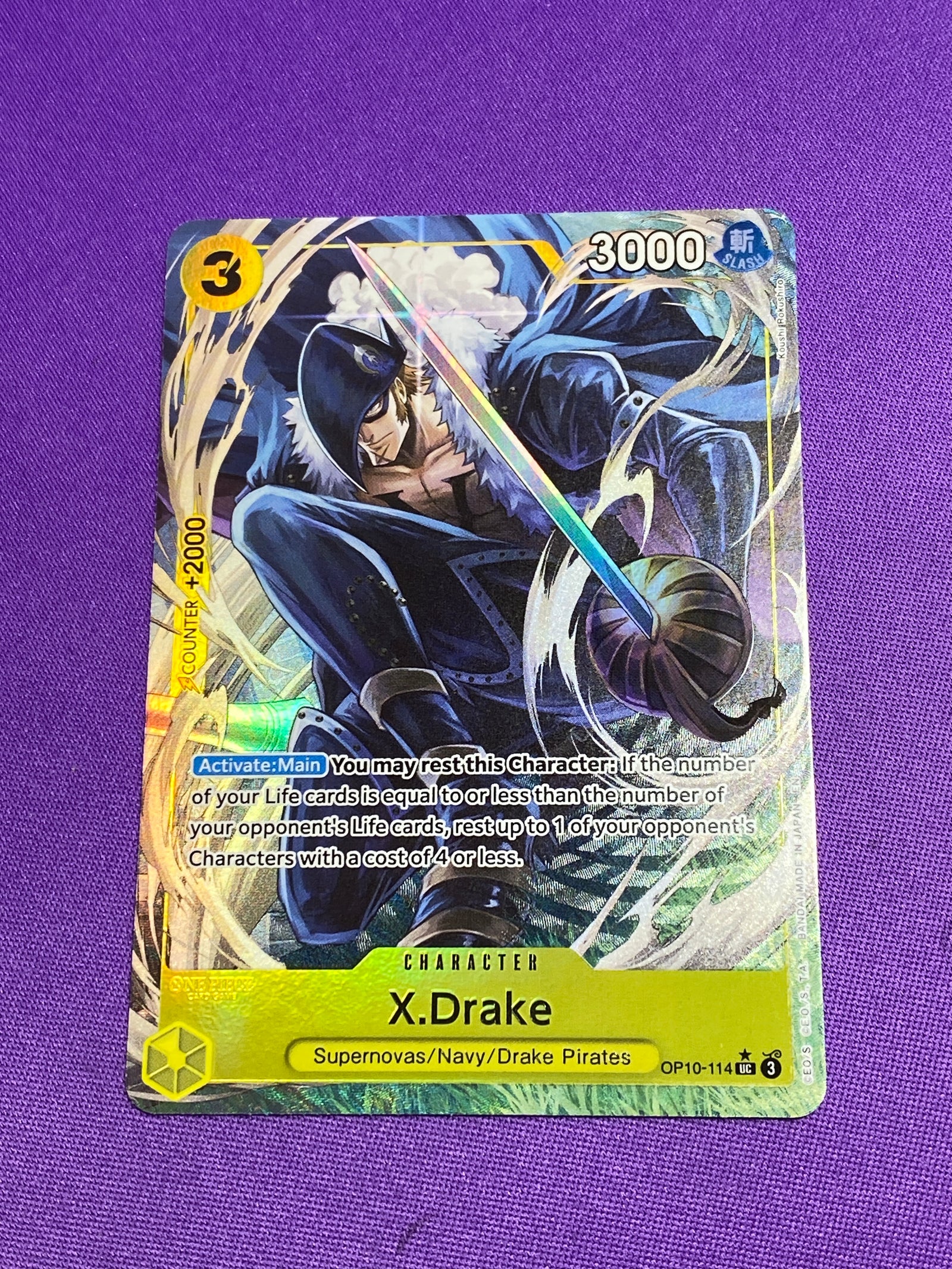 X.Drake (Alternate Art) (OP10-114) - Premium Booster -The Best- Vol. 2 Foil (Cabinet-NM)