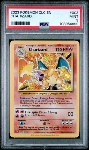 PSA 9 Charizard #3 classic collection (Cabinet-NM)