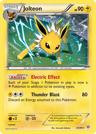 Jolteon (26)/98 Holo Rare Reverse Holofoil
