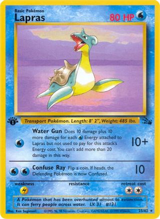 Lapras (25) (25)/62 Rare 1st Edition
