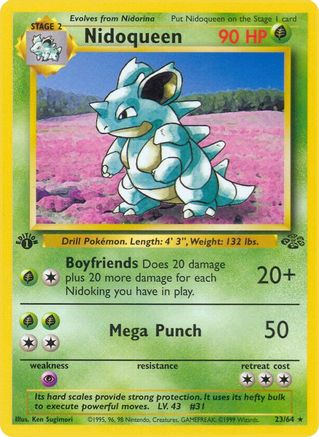 Nidoqueen (23) (23)/64 Rare 1st Edition
