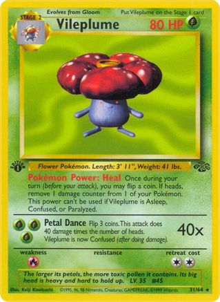 Vileplume (31) (31)/64 Rare 1st Edition