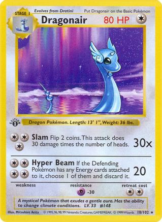 PKM - Dragonair (18) Rare 1st Edition