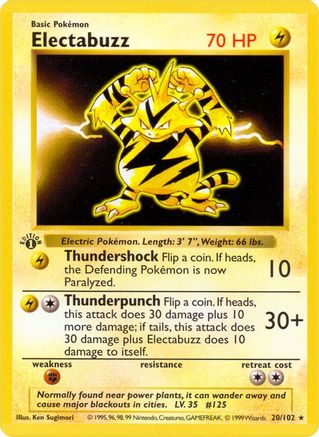 PKM - Electabuzz (20) Rare 1st Edition