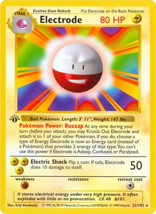 PKM - Electrode (21) Rare 1st Edition