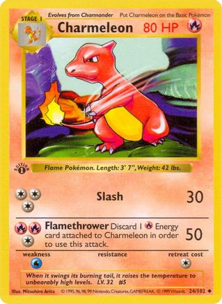 PKM - Charmeleon (24) Uncommon 1st Edition