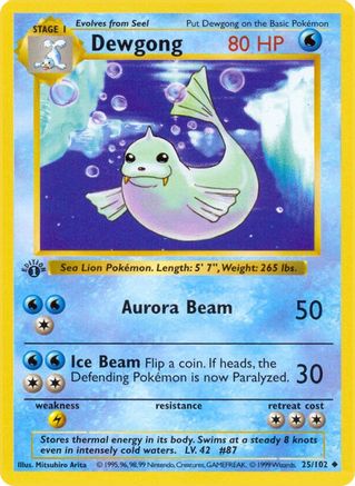 PKM - Dewgong (25) Uncommon 1st Edition