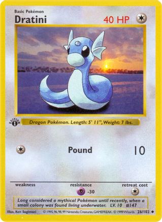 PKM - Dratini (26) Uncommon 1st Edition
