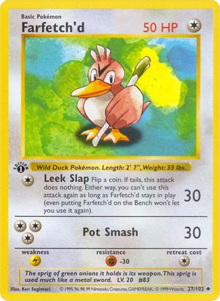 Farfetch'd (27) Uncommon 1st Edition