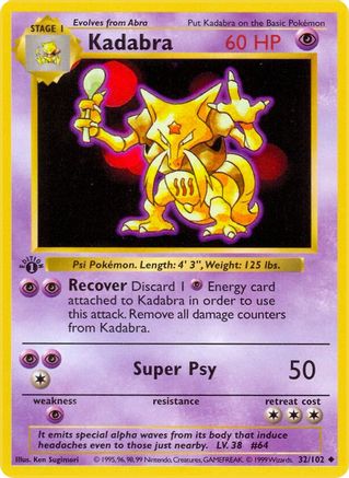 Kadabra (32) Uncommon 1st Edition