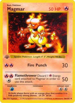PKM - Magmar (36) Uncommon 1st Edition