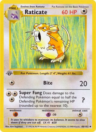 PKM - Raticate (40) Uncommon Unlimited