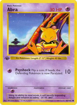 Abra (43) Common 1st Edition