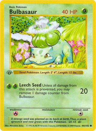 PKM - Bulbasaur (44) Common 1st Edition
