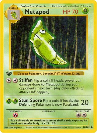 PKM - Metapod (54) Common 1st Edition