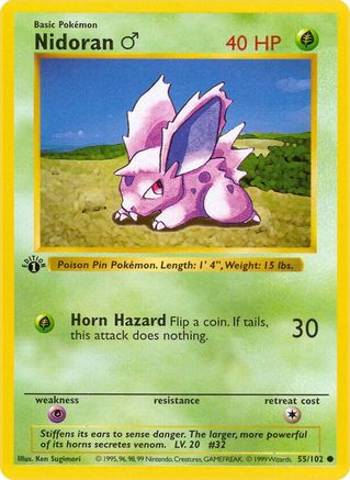 PKM - Nidoran M (55) Common 1st Edition