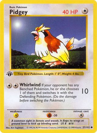 PKM - Pidgey (57) Common 1st Edition