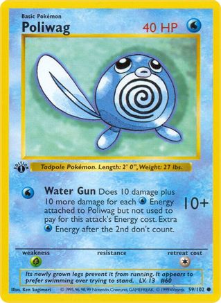 PKM - Poliwag (59) Common 1st Edition