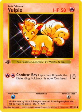 PKM - Vulpix (68) Common 1st Edition
