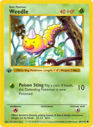 PKM - Weedle (69) Common 1st Edition