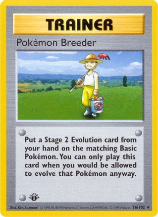 PKM - Pokemon Breeder (76) Rare 1st Edition