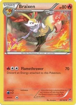 Braixen (26)/162 Uncommon Reverse Holofoil