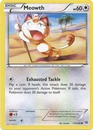 Meowth (114)/162 Common Reverse Holofoil
