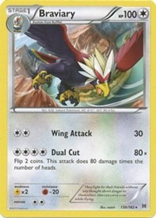 Braviary (130)/162 Rare Reverse Holofoil
