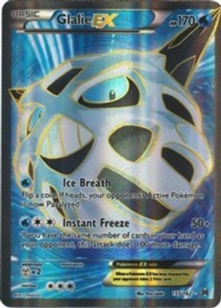 Glalie EX (Full Art) (155)/162 Ultra Rare Holofoil