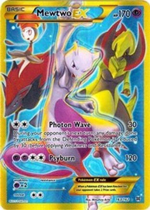Lightly Played Mewtwo EX (163 Secret Full Art) (163)/162 Secret Rare Holofoil (Cabinet-LP)