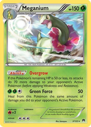 Meganium (3)/122 Holo Rare Reverse Holofoil
