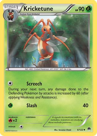 Kricketune (6)/122 Uncommon Reverse Holofoil