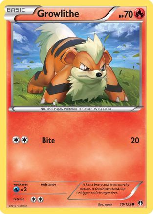 Growlithe (10)/122 Common Reverse Holofoil