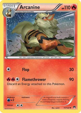 Arcanine (11)/122 Uncommon Reverse Holofoil