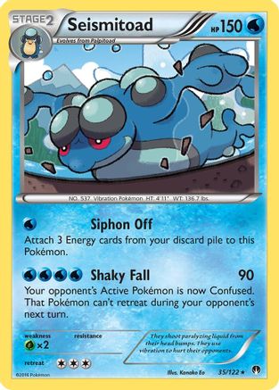 Seismitoad (35)/122 Rare Reverse Holofoil