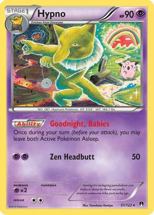 Hypno (51)/122 Rare Reverse Holofoil
