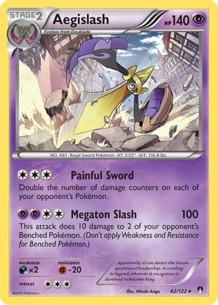 Aegislash (62)/122 Holo Rare Holofoil