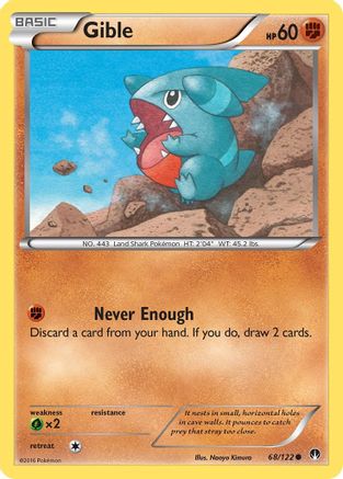 Gible (68)/122 Common Reverse Holofoil