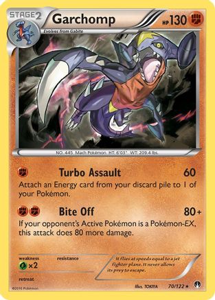 Garchomp (70)/122 Holo Rare Reverse Holofoil