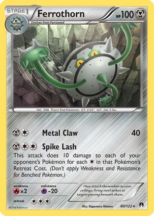 Ferrothorn (80)/122 Rare Reverse Holofoil